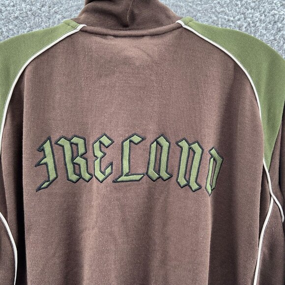 Fossil Ireland Zip Up Jacket Brown Green Mens Large - Picture 3 of 7